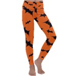 Halloween Card With Bats Flying Pattern Kids  Lightweight Velour Classic Yoga Leggings