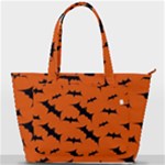 Halloween Card With Bats Flying Pattern Back Pocket Shoulder Bag 