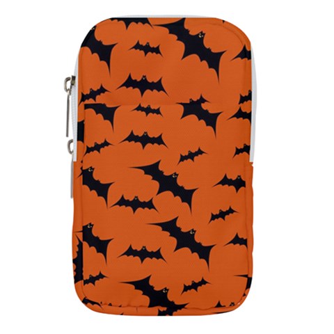 Halloween Card With Bats Flying Pattern Waist Pouch (Large) from ArtsNow.com