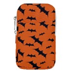 Halloween Card With Bats Flying Pattern Waist Pouch (Large)
