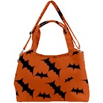 Halloween Card With Bats Flying Pattern Double Compartment Shoulder Bag