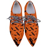 Halloween Card With Bats Flying Pattern Pointed Oxford Shoes