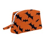 Halloween Card With Bats Flying Pattern Wristlet Pouch Bag (Medium)