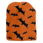 Halloween Card With Bats Flying Pattern Drawstring Pouch (3XL)