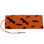 Halloween Card With Bats Flying Pattern Roll Up Canvas Pencil Holder (S)