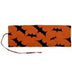 Halloween Card With Bats Flying Pattern Roll Up Canvas Pencil Holder (M)
