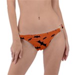 Halloween Card With Bats Flying Pattern Ring Detail Bikini Bottoms