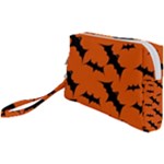 Halloween Card With Bats Flying Pattern Wristlet Pouch Bag (Small)