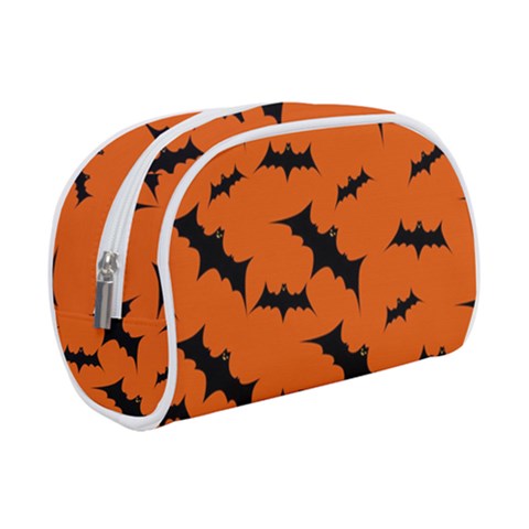 Halloween Card With Bats Flying Pattern Make Up Case (Small) from ArtsNow.com