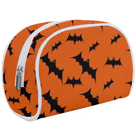 Halloween Card With Bats Flying Pattern Make Up Case (Large) from ArtsNow.com
