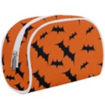 Halloween Card With Bats Flying Pattern Make Up Case (Large)