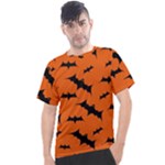 Halloween Card With Bats Flying Pattern Men s Sport Top