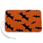 Halloween Card With Bats Flying Pattern Pen Storage Case (M)