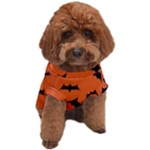 Halloween Card With Bats Flying Pattern Dog T-Shirt