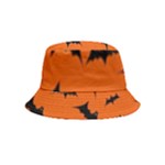 Halloween Card With Bats Flying Pattern Inside Out Bucket Hat (Kids)