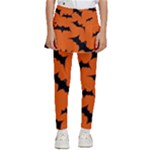 Halloween Card With Bats Flying Pattern Kids  Skirted Pants