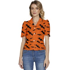 Puffed Short Sleeve Button Up Jacket 