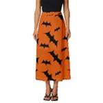 Halloween Card With Bats Flying Pattern Classic Midi Chiffon Skirt