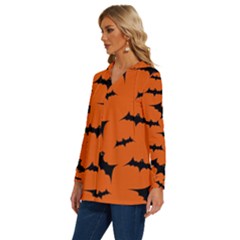 Long Sleeve Drawstring Hooded Top 