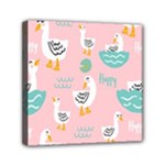 Cute Owl Doodles With Moon Star Seamless Pattern Mini Canvas 6  x 6  (Stretched)