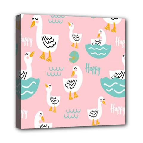 Cute Owl Doodles With Moon Star Seamless Pattern Mini Canvas 8  x 8  (Stretched) from ArtsNow.com