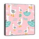 Cute Owl Doodles With Moon Star Seamless Pattern Mini Canvas 8  x 8  (Stretched)