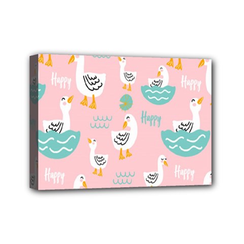 Cute Owl Doodles With Moon Star Seamless Pattern Mini Canvas 7  x 5  (Stretched) from ArtsNow.com