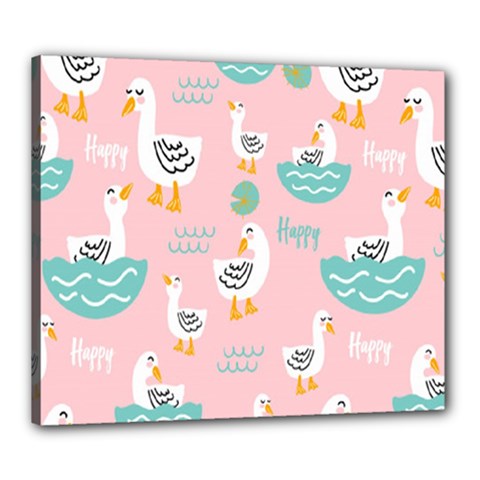 Cute Owl Doodles With Moon Star Seamless Pattern Canvas 24  x 20  (Stretched) from ArtsNow.com