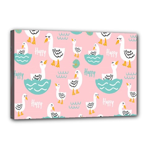 Cute Owl Doodles With Moon Star Seamless Pattern Canvas 18  x 12  (Stretched) from ArtsNow.com