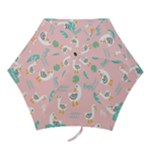 Cute Owl Doodles With Moon Star Seamless Pattern Mini Folding Umbrellas