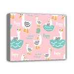 Cute Owl Doodles With Moon Star Seamless Pattern Deluxe Canvas 14  x 11  (Stretched)