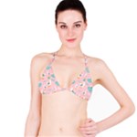 Cute Owl Doodles With Moon Star Seamless Pattern Classic Bikini Top