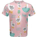 Cute Owl Doodles With Moon Star Seamless Pattern Men s Cotton T-Shirt