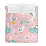 Cute Owl Doodles With Moon Star Seamless Pattern Duvet Cover Double Side (Full/ Double Size)