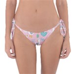 Cute Owl Doodles With Moon Star Seamless Pattern Reversible Bikini Bottoms