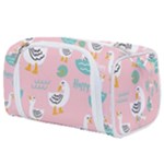 Cute Owl Doodles With Moon Star Seamless Pattern Toiletries Pouch