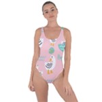 Cute Owl Doodles With Moon Star Seamless Pattern Bring Sexy Back Swimsuit
