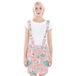 Cute Owl Doodles With Moon Star Seamless Pattern Braces Suspender Skirt