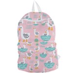 Cute Owl Doodles With Moon Star Seamless Pattern Foldable Lightweight Backpack