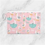 Cute Owl Doodles With Moon Star Seamless Pattern Canvas Cosmetic Bag (Large)