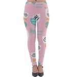 Cute Owl Doodles With Moon Star Seamless Pattern Lightweight Velour Leggings