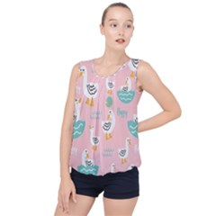 Bubble Hem Chiffon Tank Top 