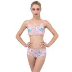 Cute Owl Doodles With Moon Star Seamless Pattern Layered Top Bikini Set