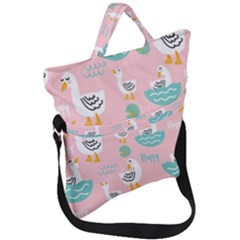 Fold Over Handle Tote Bag 