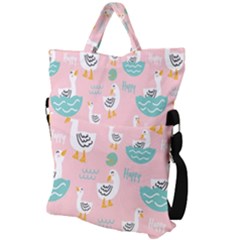 Fold Over Handle Tote Bag 