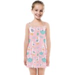 Cute Owl Doodles With Moon Star Seamless Pattern Kids  Summer Sun Dress