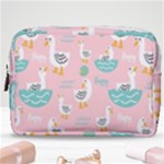 Cute Owl Doodles With Moon Star Seamless Pattern Make Up Pouch (Medium)