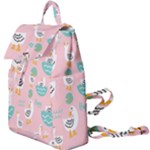 Cute Owl Doodles With Moon Star Seamless Pattern Buckle Everyday Backpack