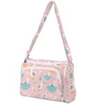 Cute Owl Doodles With Moon Star Seamless Pattern Front Pocket Crossbody Bag