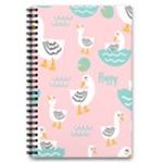 Cute Owl Doodles With Moon Star Seamless Pattern 5.5  x 8.5  Notebook